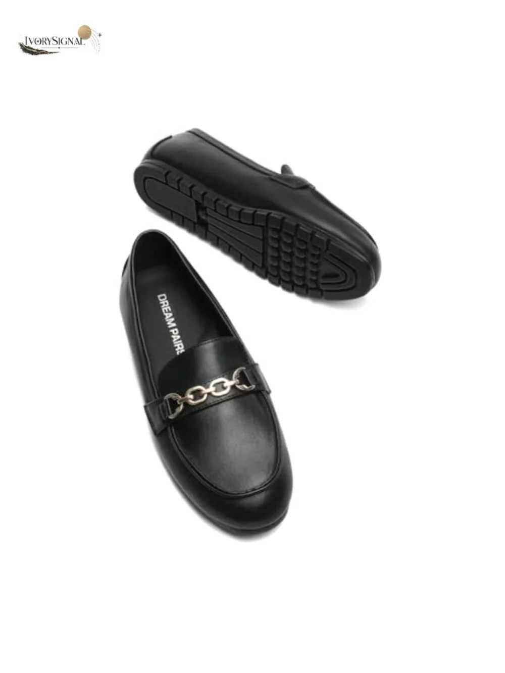 Women's Faux Leather Slip On Loafers Flat Shoes Comfortable